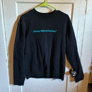 Obey black crewneck size small
